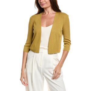 Lafayette 148 New York Womens Cropped Silk-Blend Cardigan
